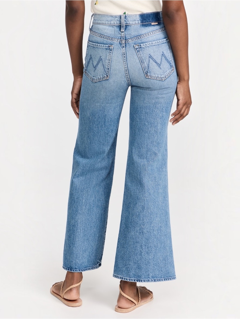MOTHER Superior The Tomcat Roller Jeans Sz 29 Pretty Is As Pretty Does Wide Leg - Picture 4 of 16